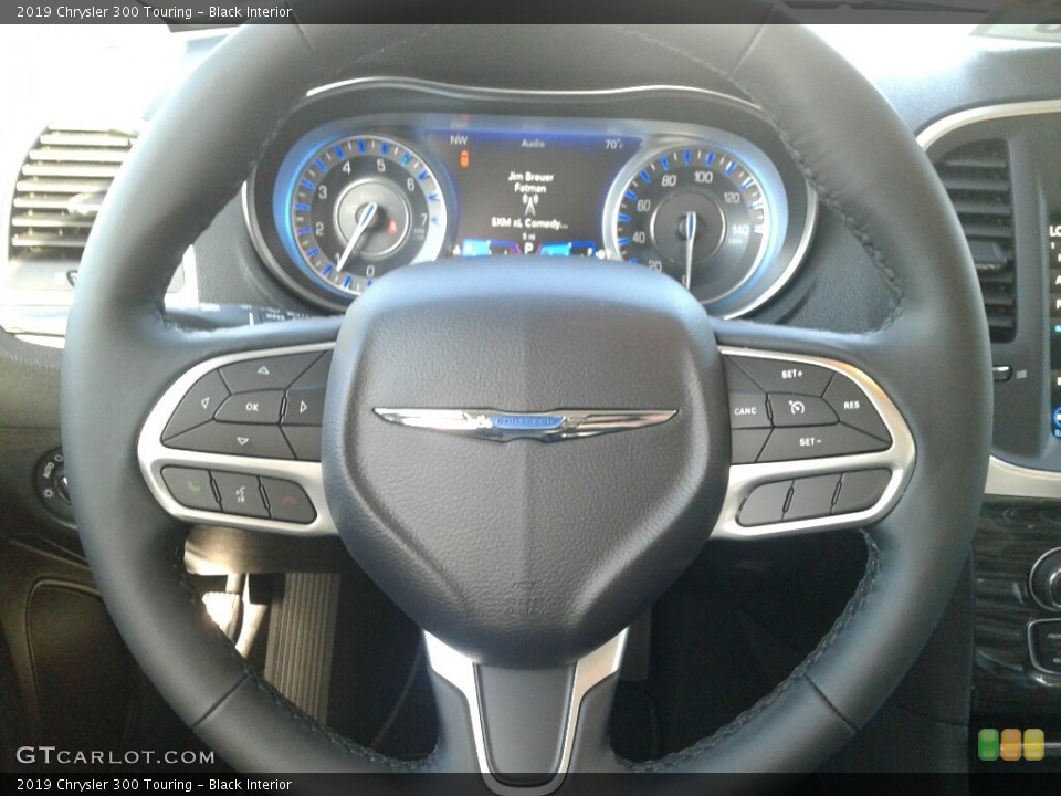 Black Interior Steering Wheel for the 2019 Chrysler 300 Touring #131579265
