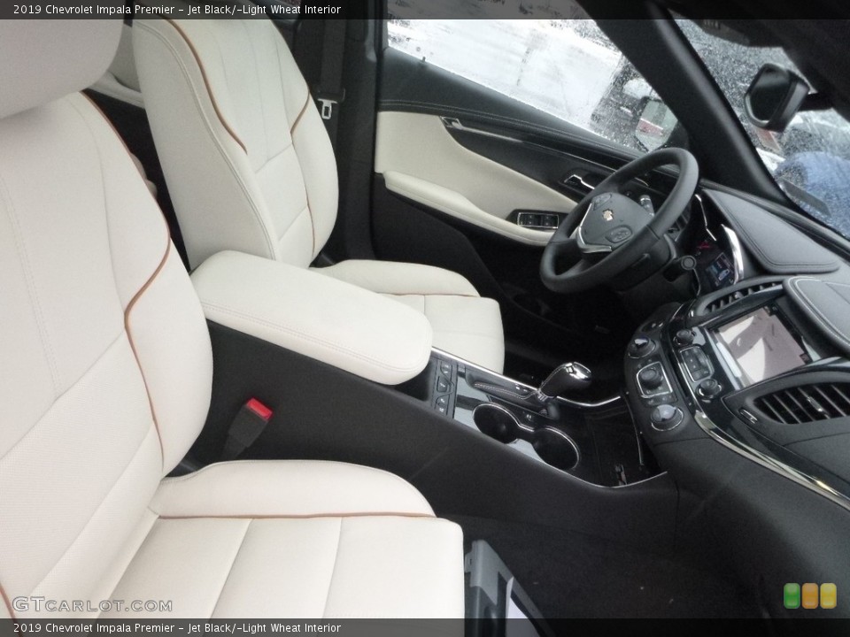 Jet Black/­Light Wheat Interior Front Seat for the 2019 Chevrolet Impala Premier #131580754