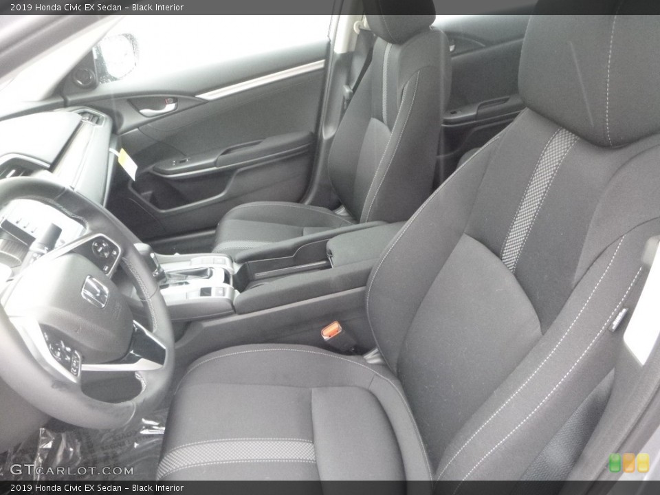 Black Interior Front Seat for the 2019 Honda Civic EX Sedan #131586133