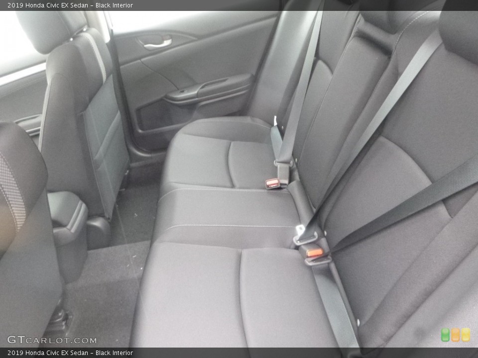Black Interior Rear Seat for the 2019 Honda Civic EX Sedan #131586145