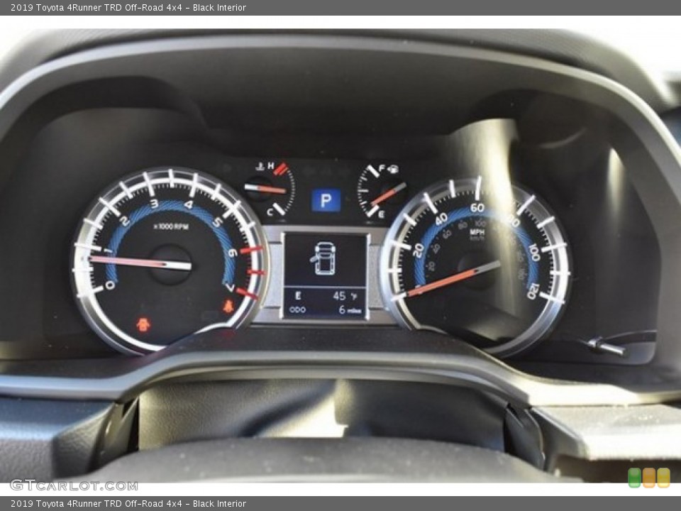 Black Interior Gauges for the 2019 Toyota 4Runner TRD Off-Road 4x4 #131596408