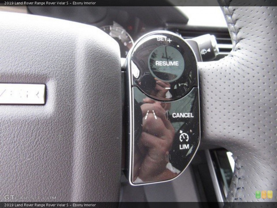Ebony Interior Steering Wheel for the 2019 Land Rover Range Rover Velar S #131596678