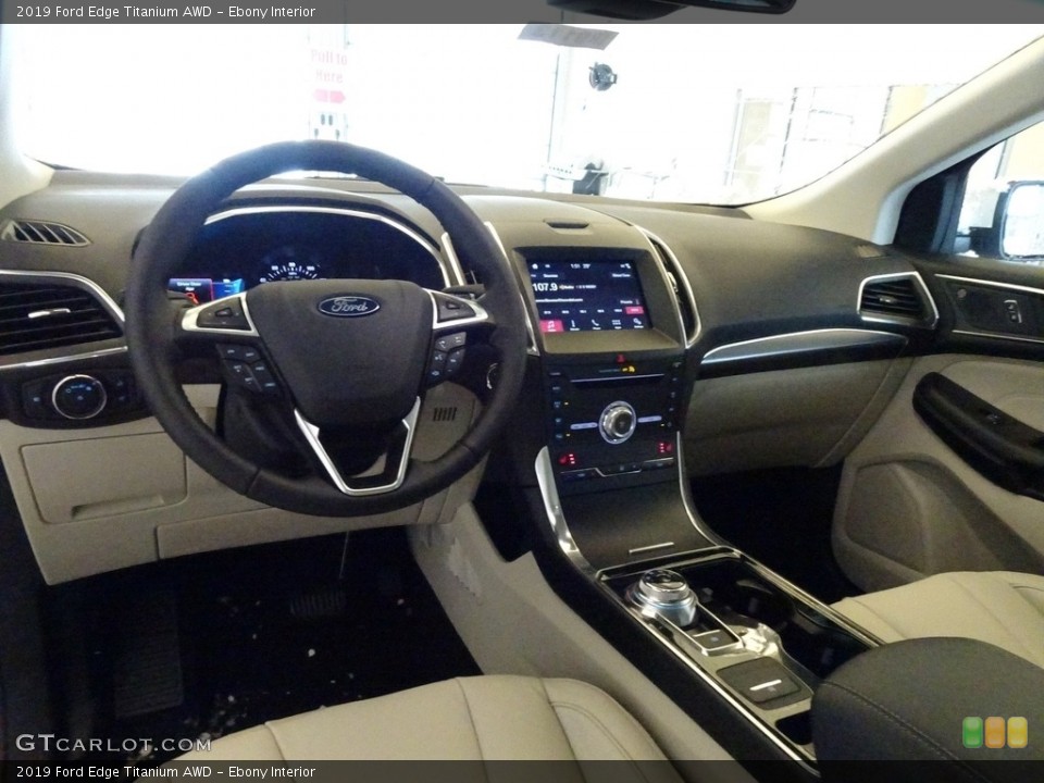 Ebony Interior Dashboard for the 2019 Ford Edge Titanium AWD #131599219