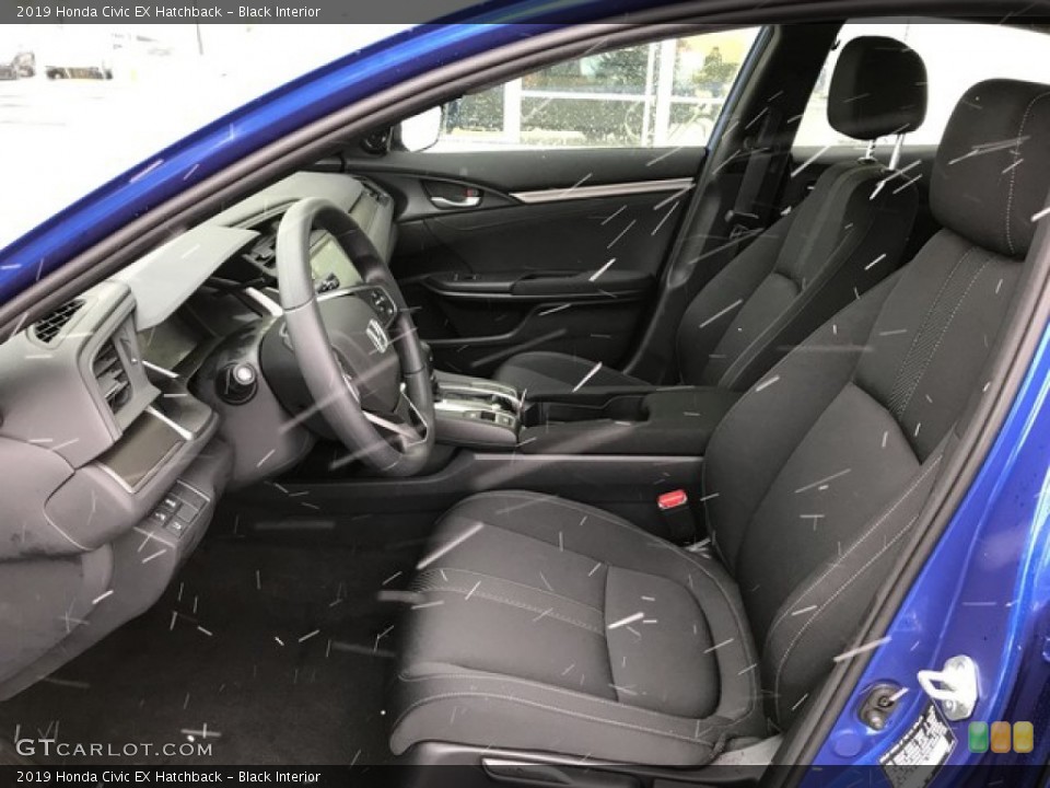 Black Interior Front Seat for the 2019 Honda Civic EX Hatchback #131601721