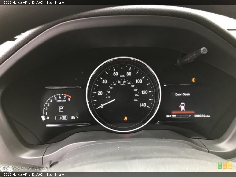 Black Interior Gauges for the 2019 Honda HR-V EX AWD #131602270