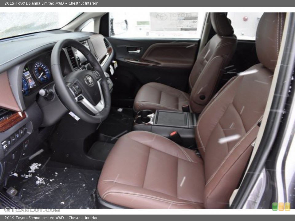 Chestnut Interior Front Seat for the 2019 Toyota Sienna Limited AWD #131605114