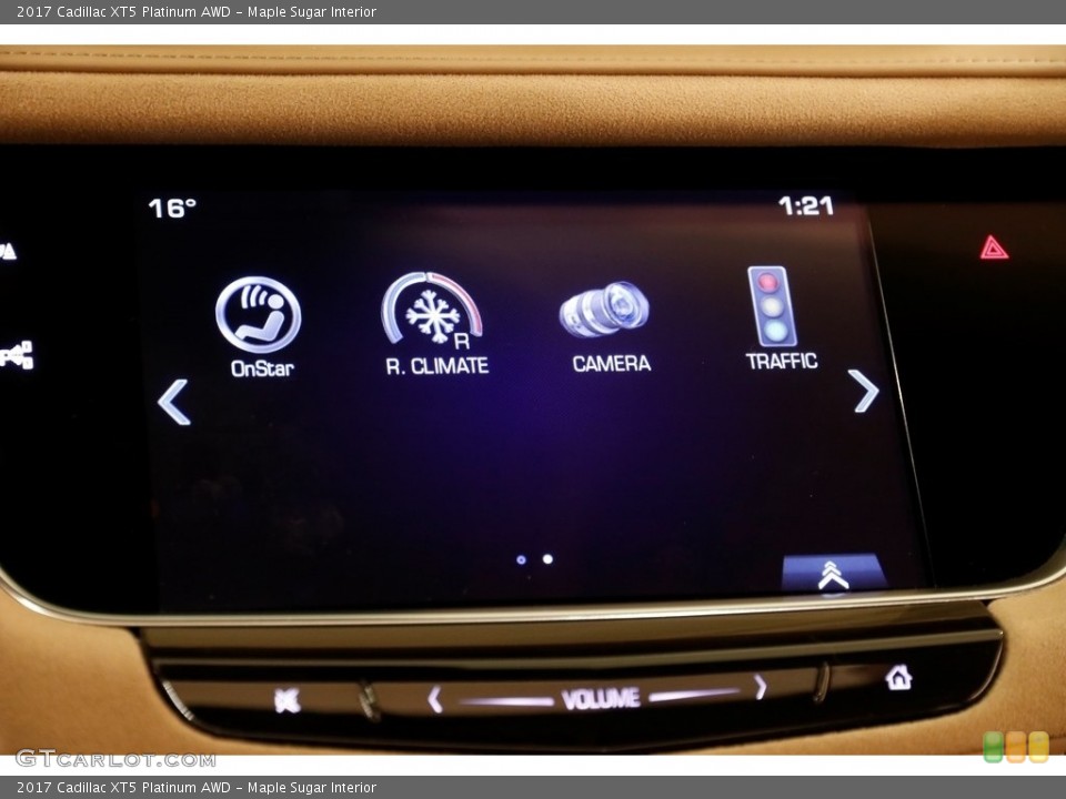 Maple Sugar Interior Controls for the 2017 Cadillac XT5 Platinum AWD #131609146