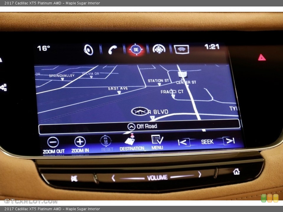 Maple Sugar Interior Navigation for the 2017 Cadillac XT5 Platinum AWD #131609168