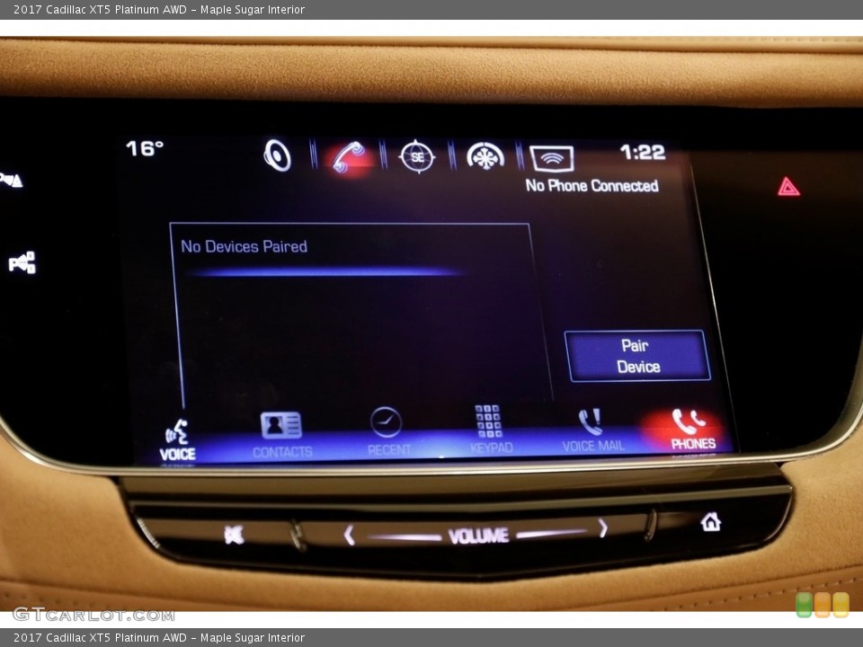 Maple Sugar Interior Controls for the 2017 Cadillac XT5 Platinum AWD #131609194