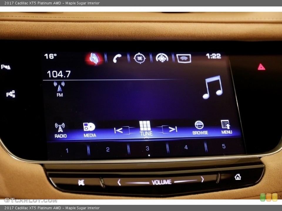 Maple Sugar Interior Controls for the 2017 Cadillac XT5 Platinum AWD #131609218