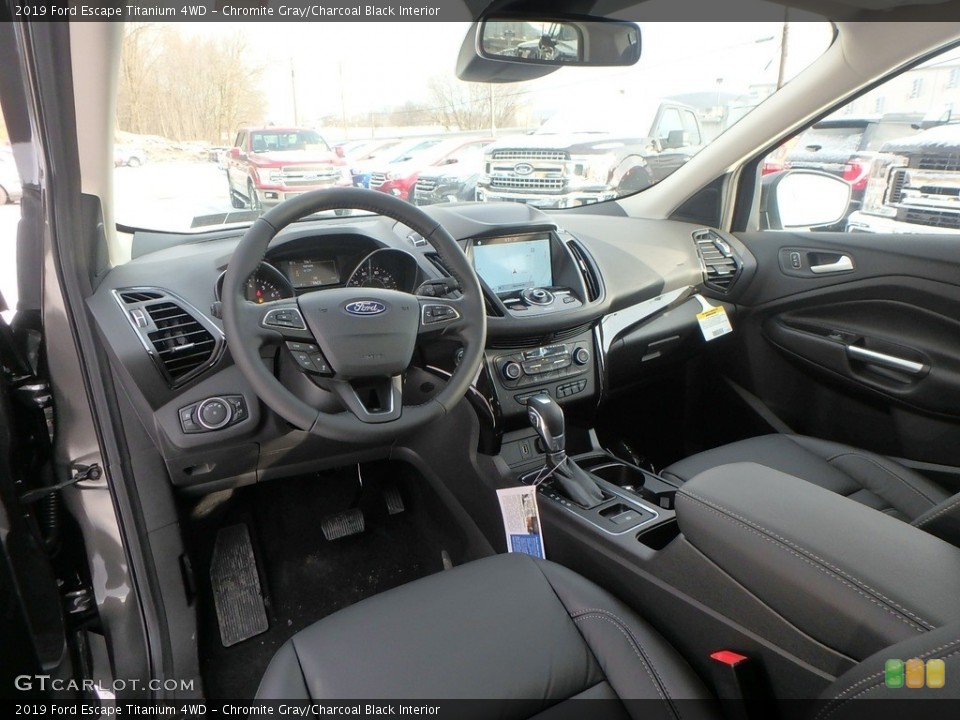 Chromite Gray/Charcoal Black Interior Photo for the 2019 Ford Escape Titanium 4WD #131612125