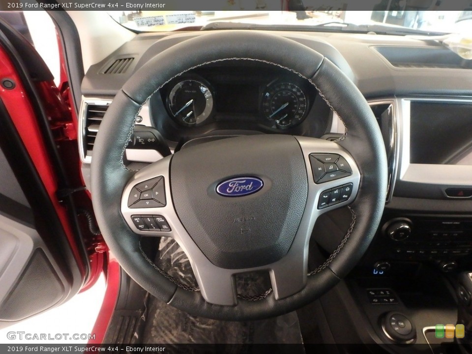 Ebony Interior Steering Wheel for the 2019 Ford Ranger XLT SuperCrew 4x4 #131613013