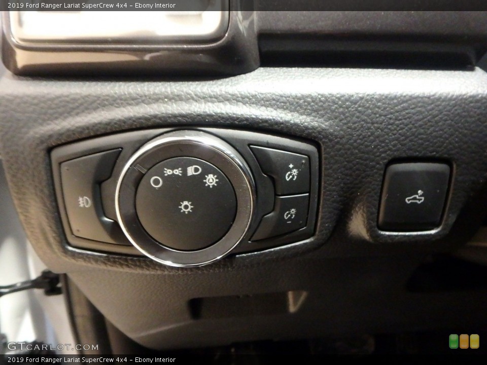 Ebony Interior Controls for the 2019 Ford Ranger Lariat SuperCrew 4x4 #131613313