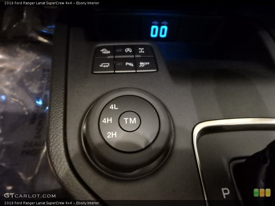 Ebony Interior Controls for the 2019 Ford Ranger Lariat SuperCrew 4x4 #131613376