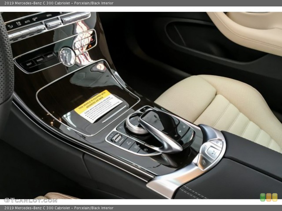Porcelain/Black Interior Transmission for the 2019 Mercedes-Benz C 300 Cabriolet #131628397