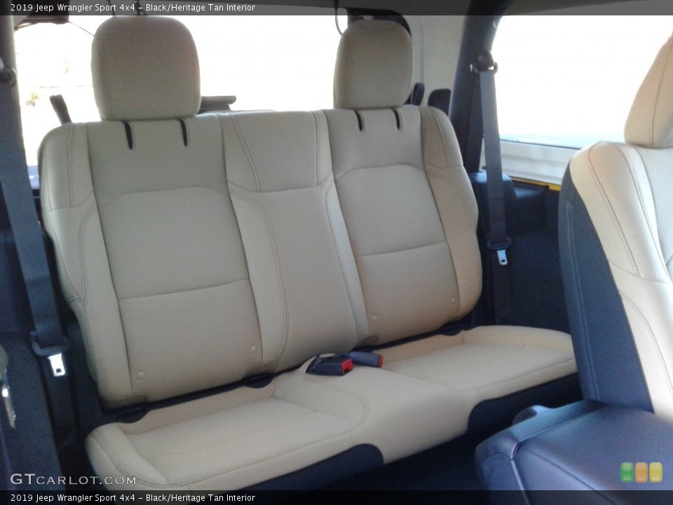 Black/Heritage Tan Interior Rear Seat for the 2019 Jeep Wrangler Sport 4x4 #131633905