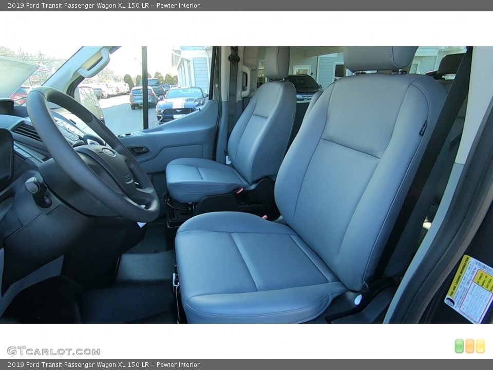 Pewter Interior Front Seat for the 2019 Ford Transit Passenger Wagon XL 150 LR #131637518