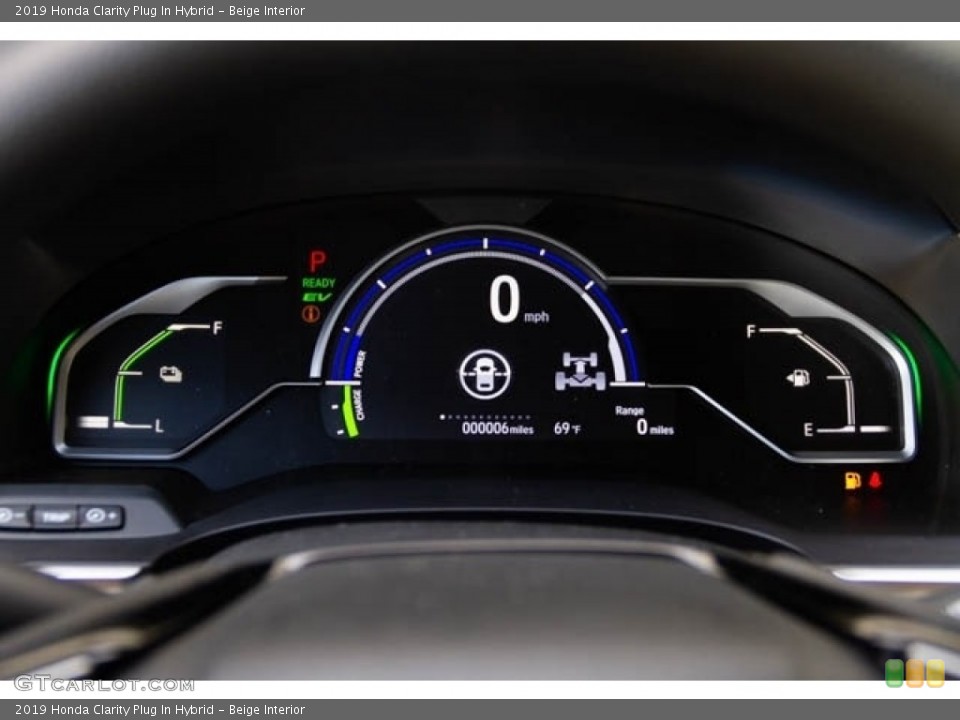 Beige Interior Gauges for the 2019 Honda Clarity Plug In Hybrid #131638346