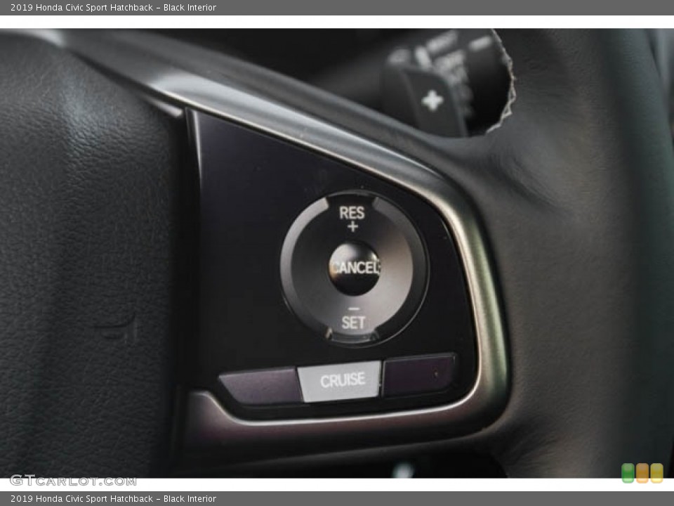 Black Interior Steering Wheel for the 2019 Honda Civic Sport Hatchback #131639780