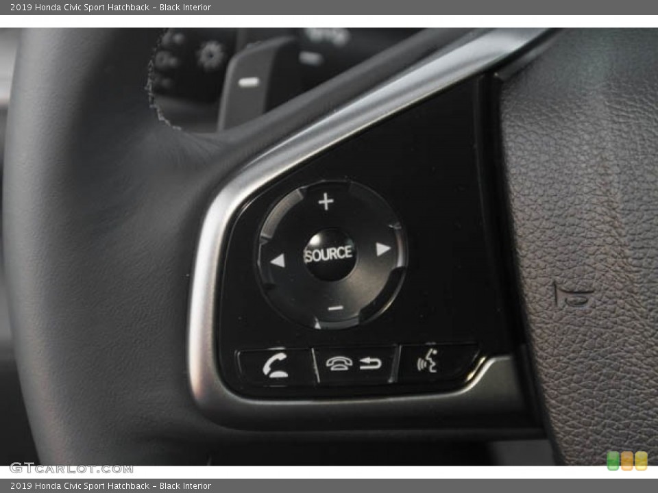Black Interior Steering Wheel for the 2019 Honda Civic Sport Hatchback #131640305