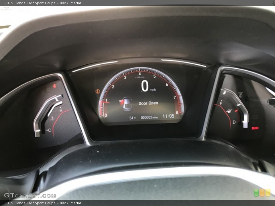 Black Interior Gauges for the 2019 Honda Civic Sport Coupe #131646610