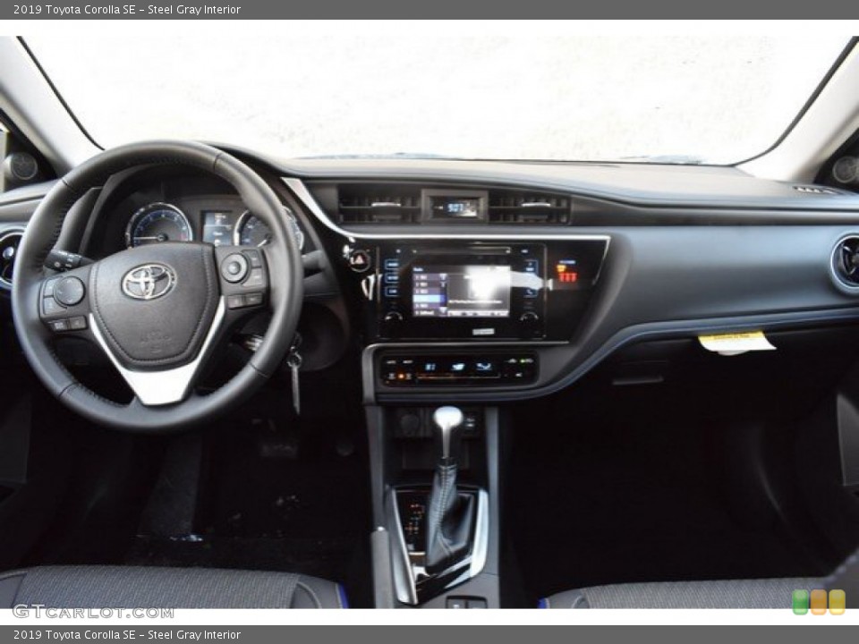 Steel Gray Interior Dashboard for the 2019 Toyota Corolla SE #131667130