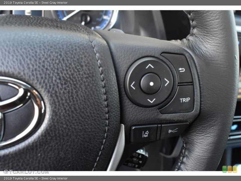 Steel Gray Interior Steering Wheel for the 2019 Toyota Corolla SE #131667508
