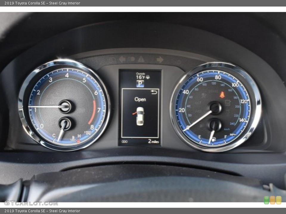Steel Gray Interior Gauges for the 2019 Toyota Corolla SE #131667526