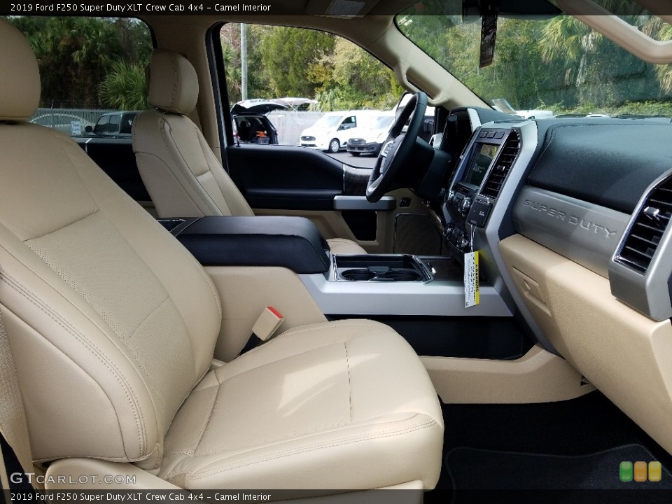 Camel Interior Front Seat for the 2019 Ford F250 Super Duty XLT Crew Cab 4x4 #131679610