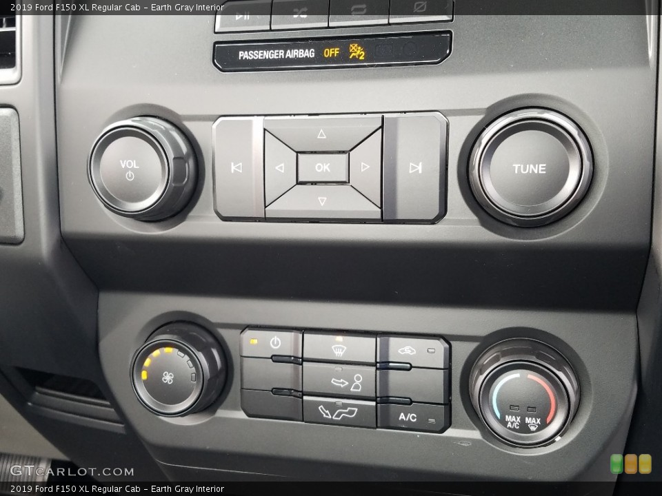 Earth Gray Interior Controls for the 2019 Ford F150 XL Regular Cab #131689357