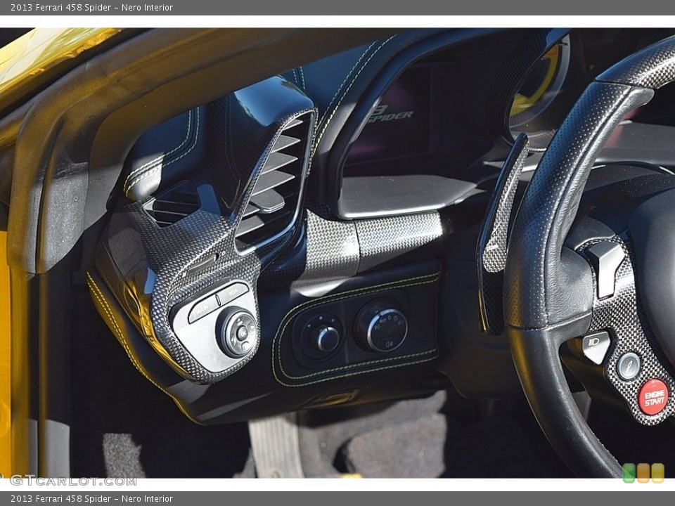 Nero Interior Controls for the 2013 Ferrari 458 Spider #131694337