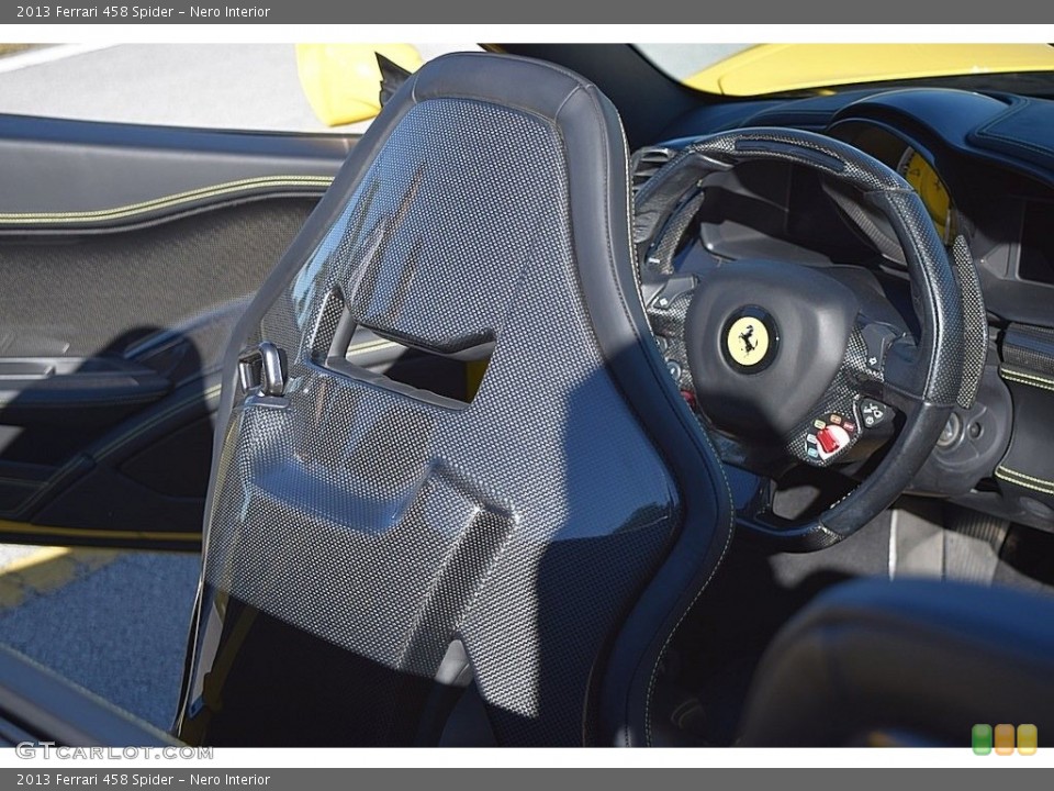 Nero Interior Front Seat for the 2013 Ferrari 458 Spider #131694403