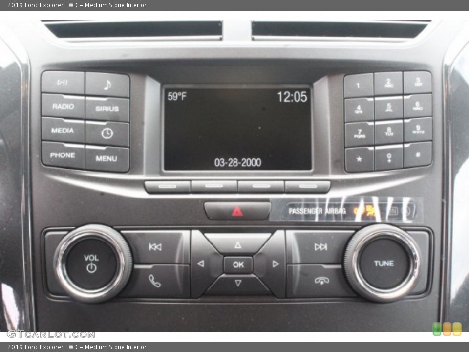 Medium Stone Interior Controls for the 2019 Ford Explorer FWD #131694622
