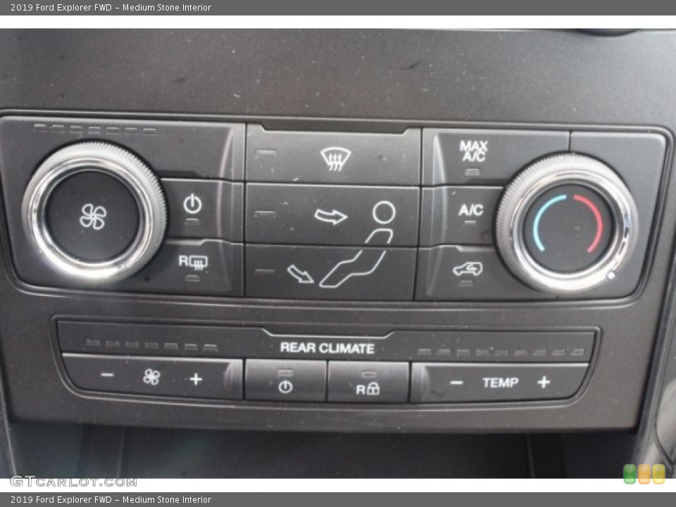 Medium Stone Interior Controls for the 2019 Ford Explorer FWD #131694646
