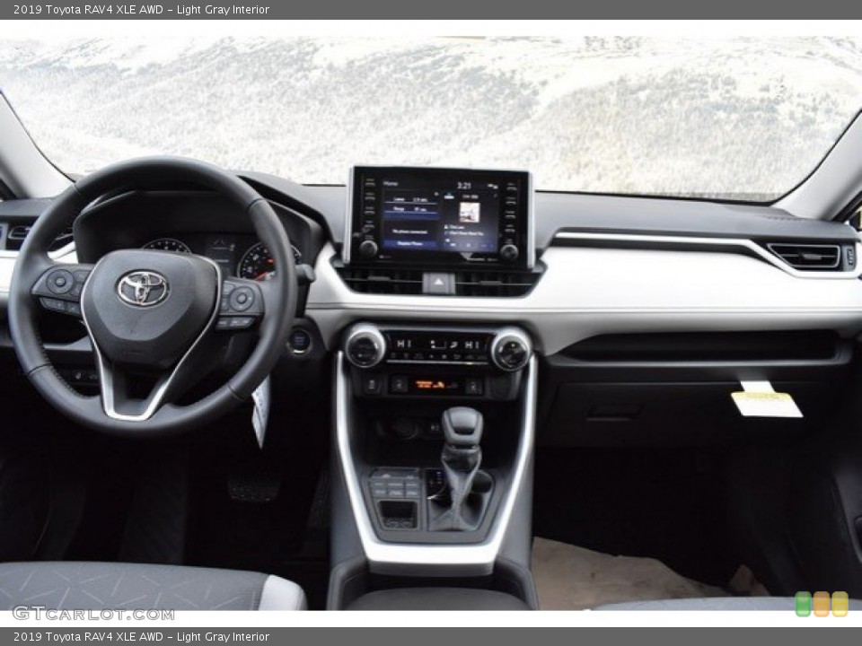 Light Gray Interior Dashboard for the 2019 Toyota RAV4 XLE AWD #131700607