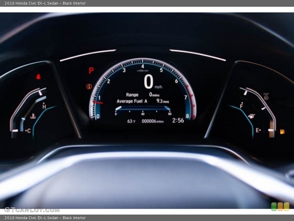 Black Interior Gauges for the 2019 Honda Civic EX-L Sedan #131713838