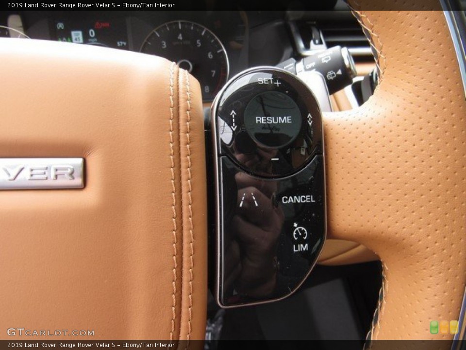 Ebony/Tan Interior Steering Wheel for the 2019 Land Rover Range Rover Velar S #131718565