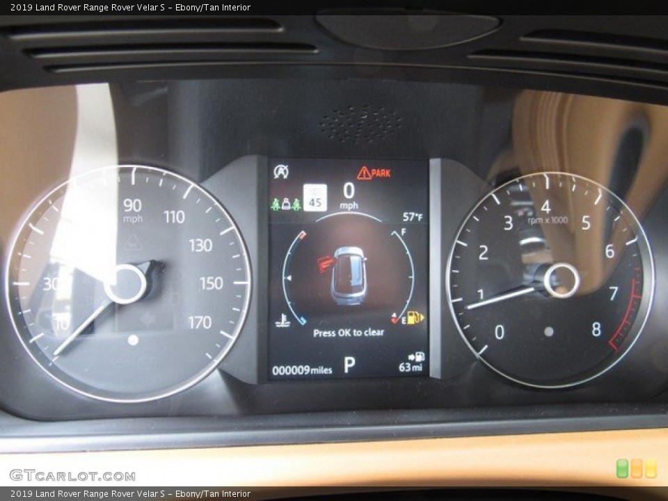 Ebony/Tan Interior Gauges for the 2019 Land Rover Range Rover Velar S #131718581