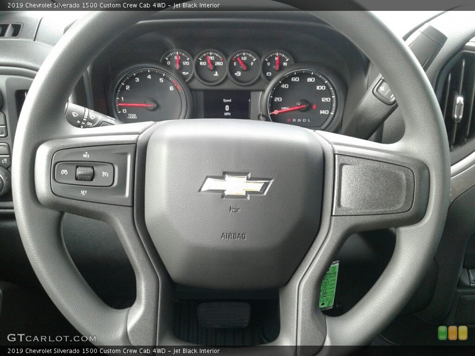 Jet Black Interior Steering Wheel for the 2019 Chevrolet Silverado 1500 Custom Crew Cab 4WD #131718797