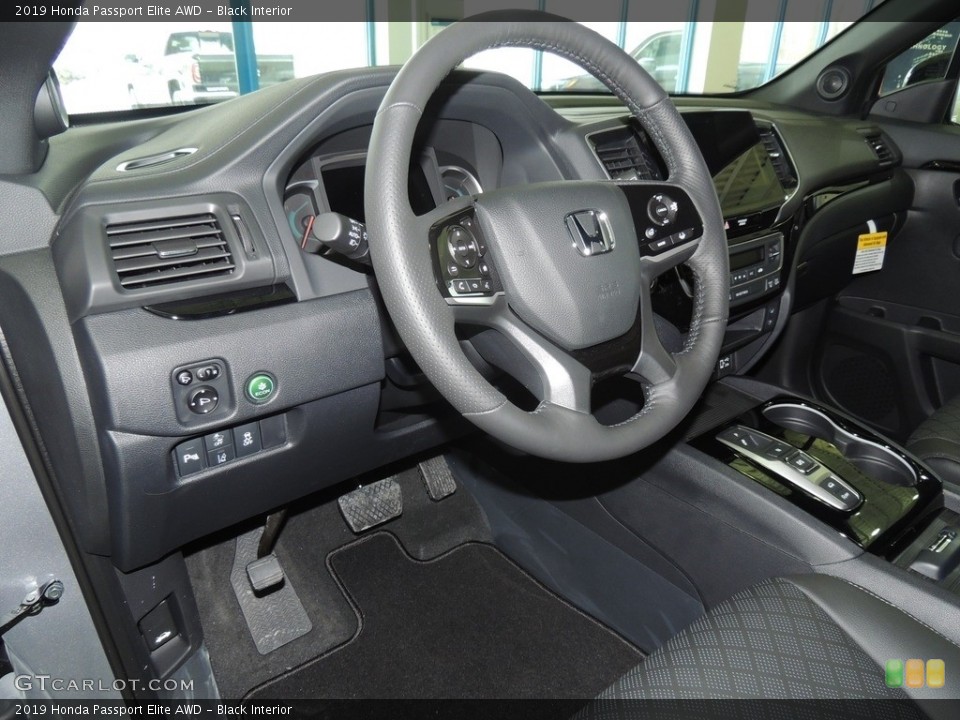 Black Interior Steering Wheel for the 2019 Honda Passport Elite AWD #131722644