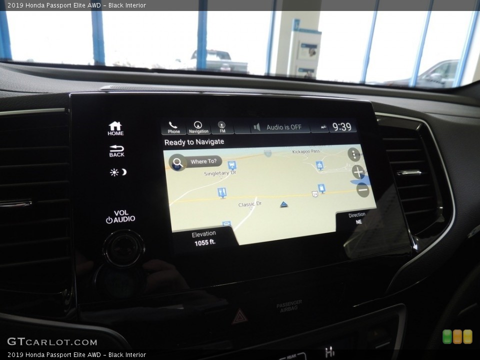 Black Interior Navigation for the 2019 Honda Passport Elite AWD #131722758