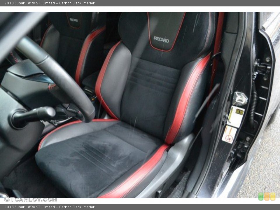 Carbon Black Interior Front Seat for the 2018 Subaru WRX STI Limited #131725314