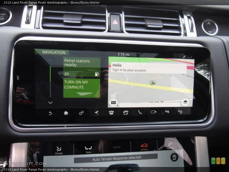 Ebony/Ebony Interior Navigation for the 2019 Land Rover Range Rover Autobiography #131729285