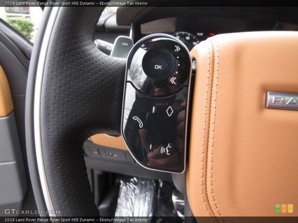 Ebony/Vintage Tan Interior Steering Wheel for the 2019 Land Rover Range Rover Sport HSE Dynamic #131730680