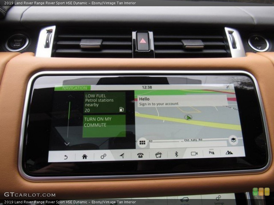 Ebony/Vintage Tan Interior Navigation for the 2019 Land Rover Range Rover Sport HSE Dynamic #131730722