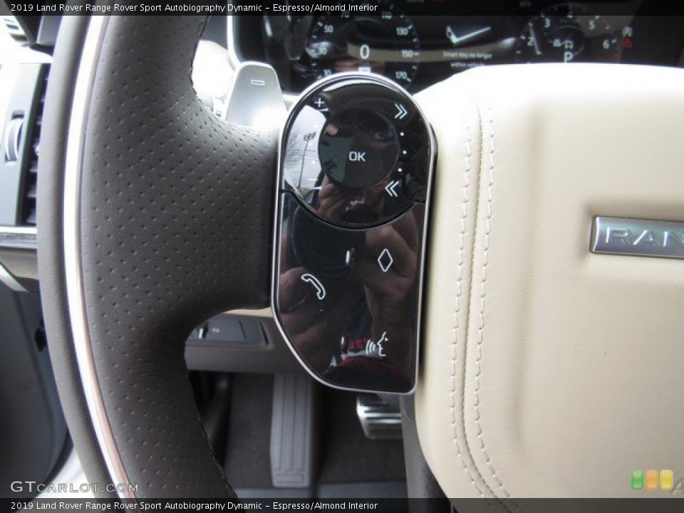 Espresso/Almond Interior Steering Wheel for the 2019 Land Rover Range Rover Sport Autobiography Dynamic #131731058