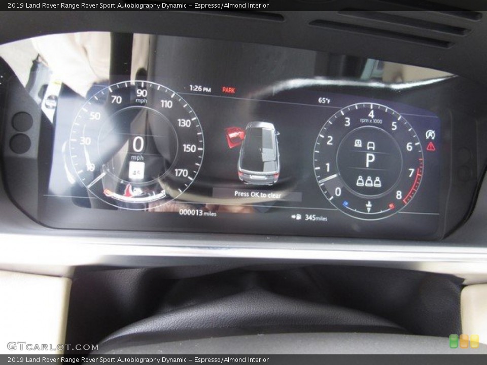Espresso/Almond Interior Gauges for the 2019 Land Rover Range Rover Sport Autobiography Dynamic #131731073
