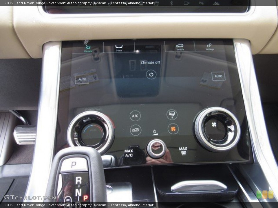 Espresso/Almond Interior Controls for the 2019 Land Rover Range Rover Sport Autobiography Dynamic #131731112