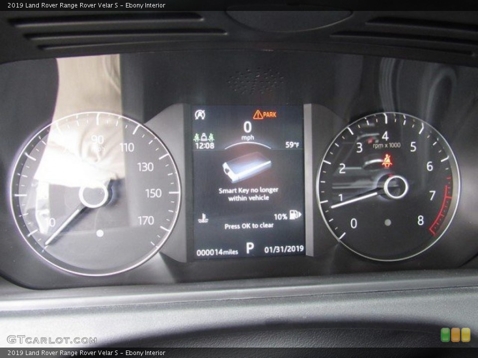 Ebony Interior Gauges for the 2019 Land Rover Range Rover Velar S #131731452