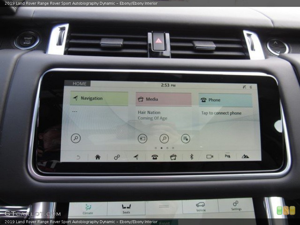 Ebony/Ebony Interior Navigation for the 2019 Land Rover Range Rover Sport Autobiography Dynamic #131746213